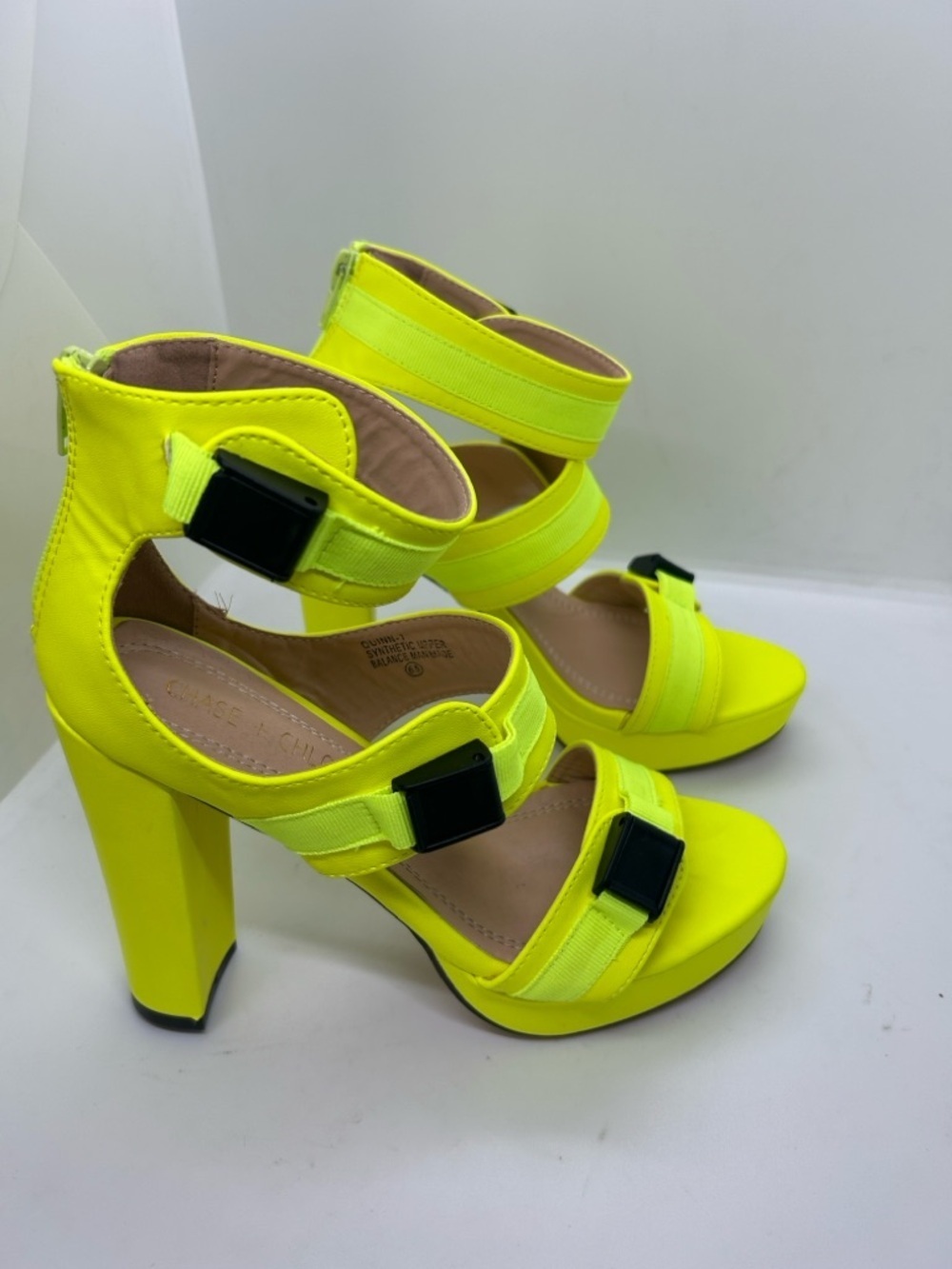 Chase + Chloe Neon yellow
platform straps shoes Size 6.5 - Picture 4 of 13